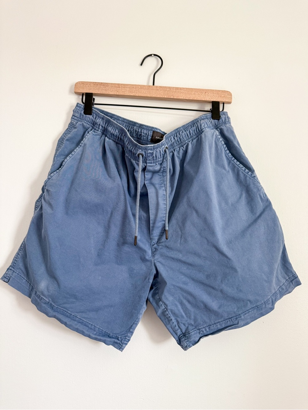American Eagle Flex Shorts Mens Large Blue Elastic Waist Drawstring Casual